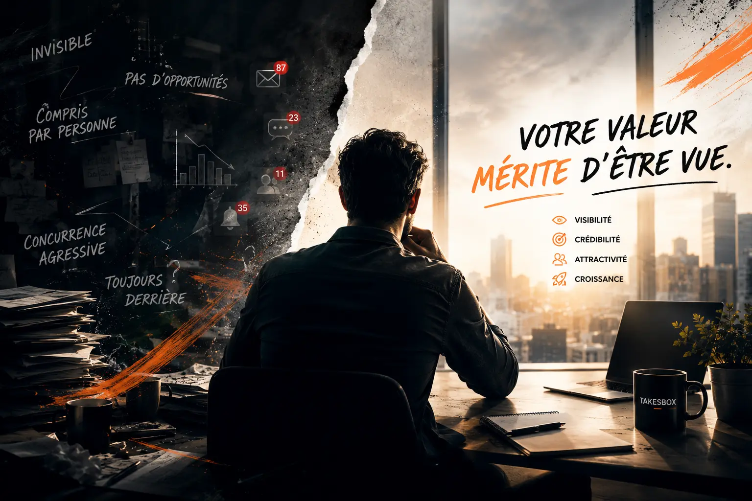 Dirigeant partagé entre la réalité de son entreprise et la perception du marché.